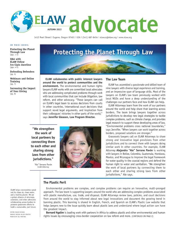 ELAW Advocate, Autumn 2022