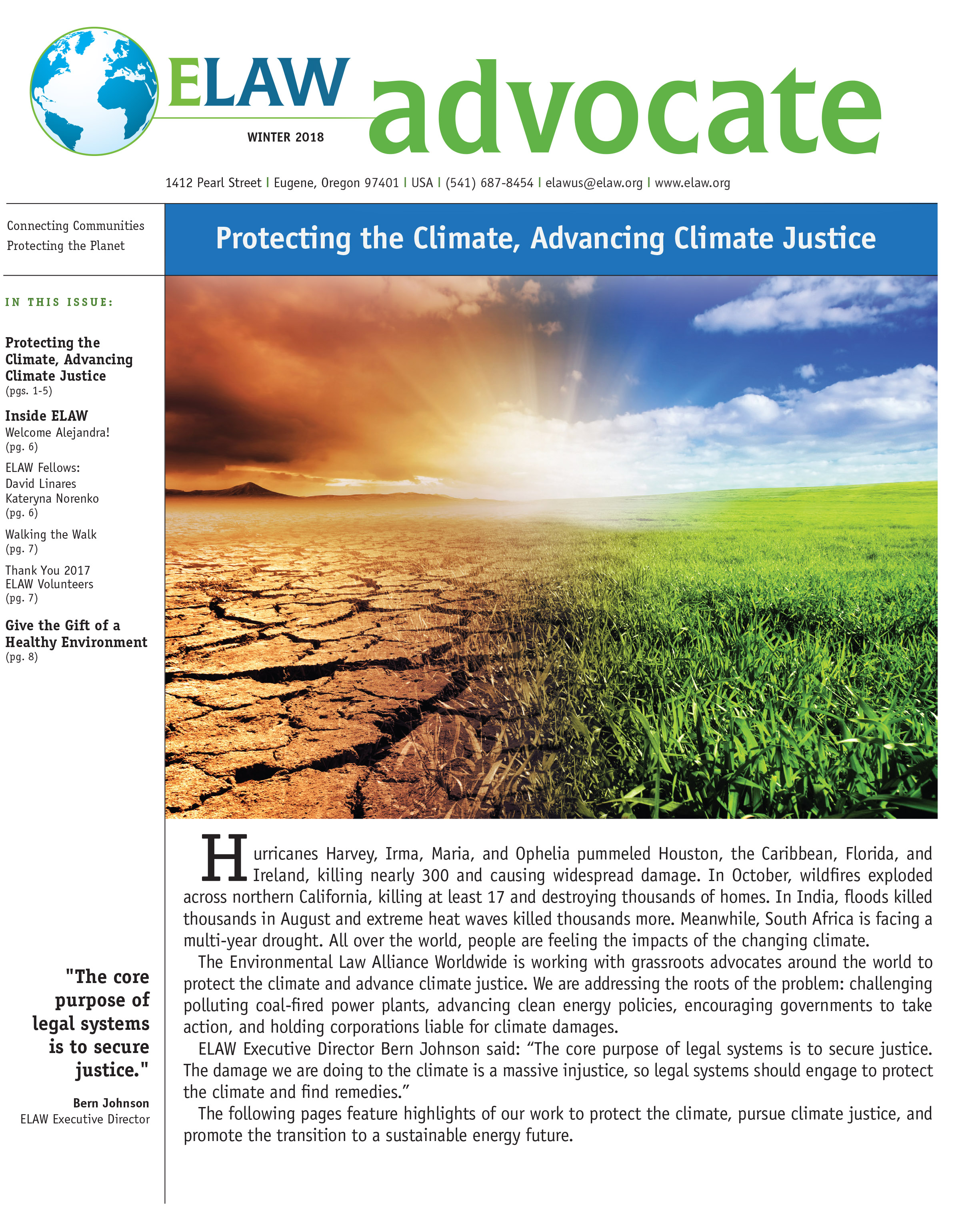 ELAW Advocate, Winter 2018