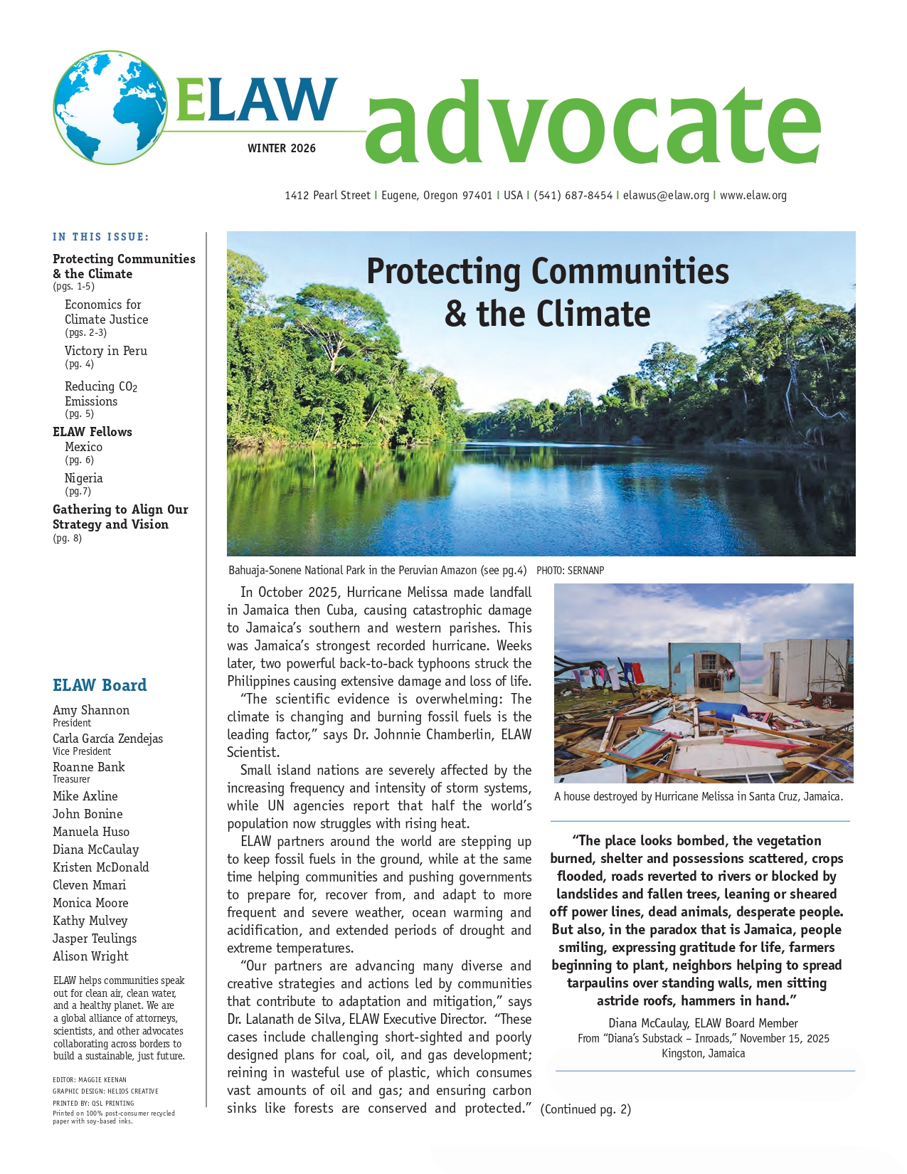 Protecting Communities& the Climate